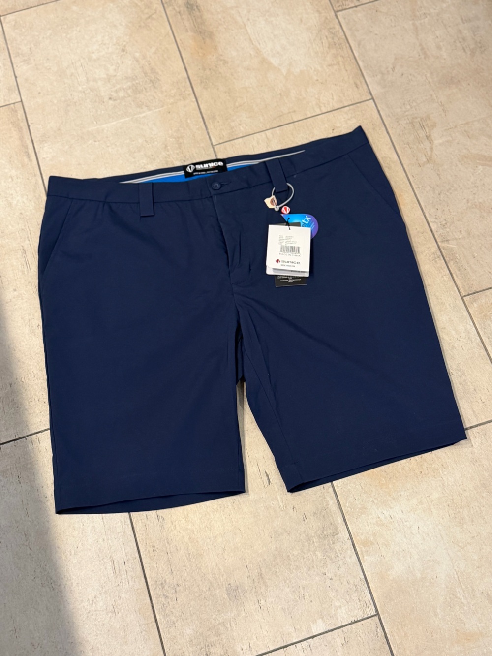 Sunice Jones Men’s Golf Shorts Size 42 Midnight Navy NWT Coollite